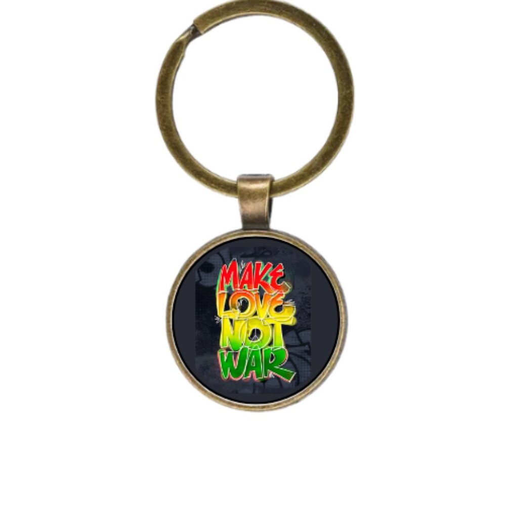 MAKE LOVE NOT WAR Style #1 CUSTOM KEY RING